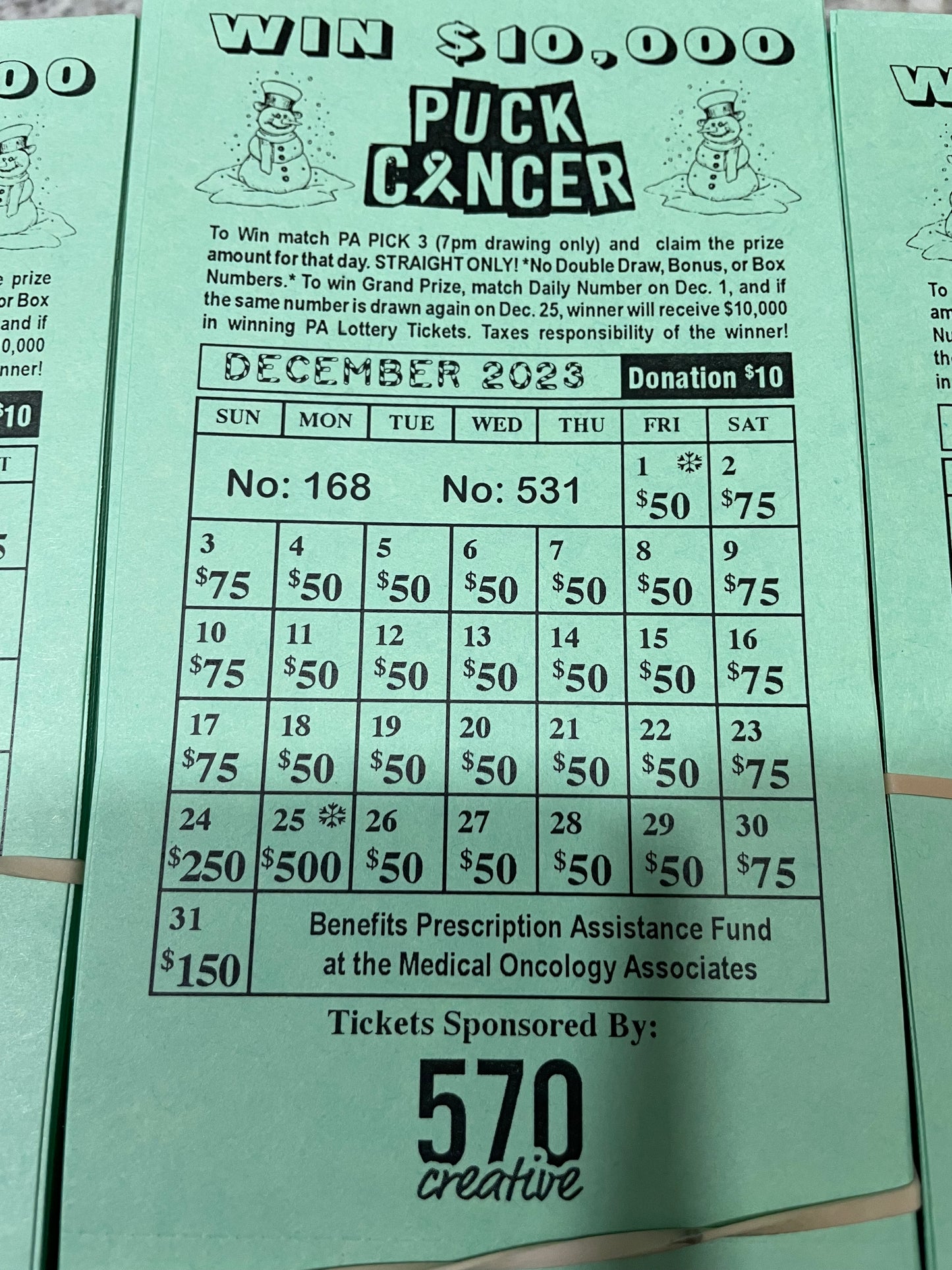 December 2023 Lotto Ticket